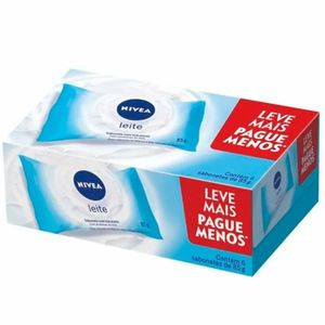 NIVEA Sabonete em Barra Hidratante Leite Promo 6 Unidades 85g