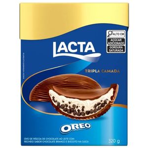 Ovo De Páscoa Lacta Tripla Camada Oreo 320g