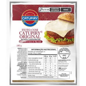 Queijo Processado Com Requeijão Cremoso Fatiado Catupiry 180g