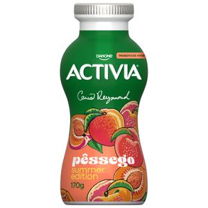 Leite Fermentado Parcialmente Desnatado Pêssego Activia Frasco 170g Summer Edition
