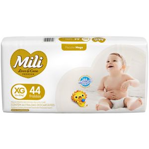 Fralda Mili Love & Care Mega Xg Com 44 Unidades