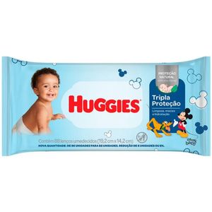 Lenço Umedecido Huggies Tripla Proteção Com 88 Unidades