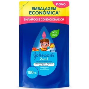 Shampoo E Condicionador Johnson's 2 em 1 180ml Refil