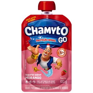 Iogurte Parcialmente Desnatado Morango Chamyto Go Squeeze 100g