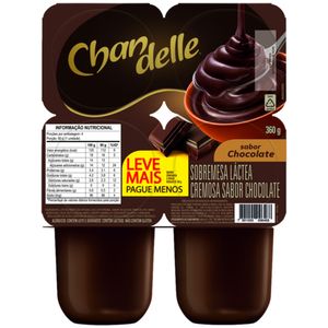 Sobremesa Láctea Chocolate Chandelle Bandeja 360g 4 Unidades Leve Mais Pague Menos