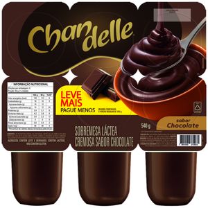 Sobremesa Láctea Chocolate Chandelle Bandeja 540g 6 Unidades Leve Mais Pague Menos