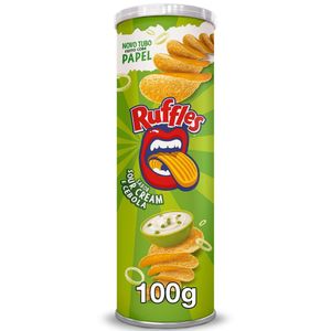 Batata Ondulada Ruffles Sabor Sour Cream E Cebola 100g