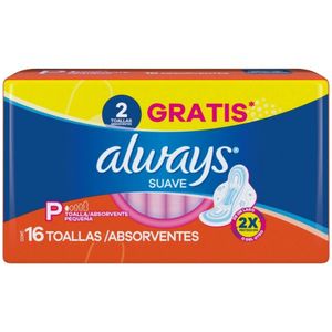 Absorvente Always Basico Com Abas Suave Com 16 Unidades