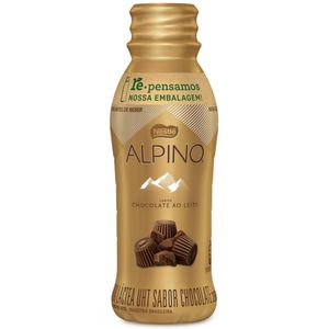 Bebida Láctea UHT Chocolate ao Leite Alpino Frasco 280ml