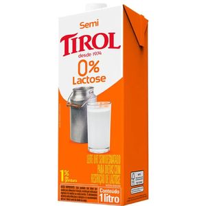 Leite UHT Semidesnatado Zero Lactose Tirol 1l