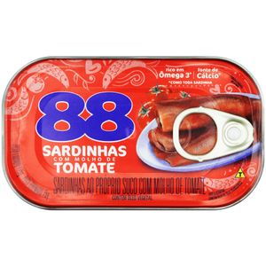 Sardinhas com Molho de Tomate 88 Lata 75g