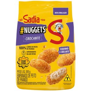 Empanado de Frango Peito Crocante Sadia Nuggets Pacote 300g