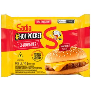 Sanduíche Congelado X-Burguer Sadia Hot Pocket Pacote 145g