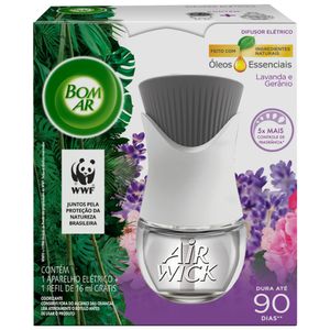 Difusor Elétrico Bom Ar Lavanda Aparelho Grátis Refil 16ml
