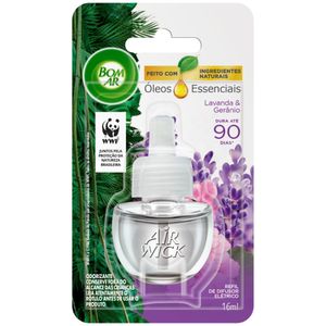 Odorizador de Ambiente Lavanda & Gerânio Bom Ar Air Wick Blister 16ml Refil