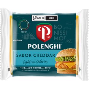 Queijo Processado UHT Cheddar Light Polenghi 144g