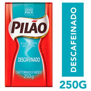 Café Torrado e Moído a Vácuo Descafeinado Pilão Pacote 250g