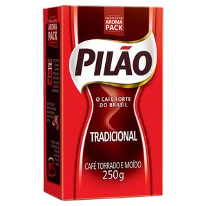 Café Torrado e Moído a Vácuo Tradicional Pilão Pacote 250g