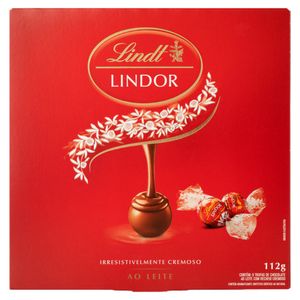 Trufa de Chocolate Suíça ao Leite Recheio Cremoso Lindt Lindor Caixa 112g