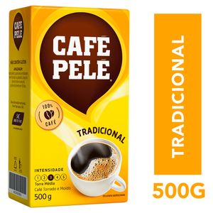 Café Torrado e Moído a Vácuo Tradicional Café Pelé Pacote 500g