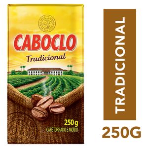 Café Torrado e Moído a Vácuo Tradicional Caboclo Pacote 250g