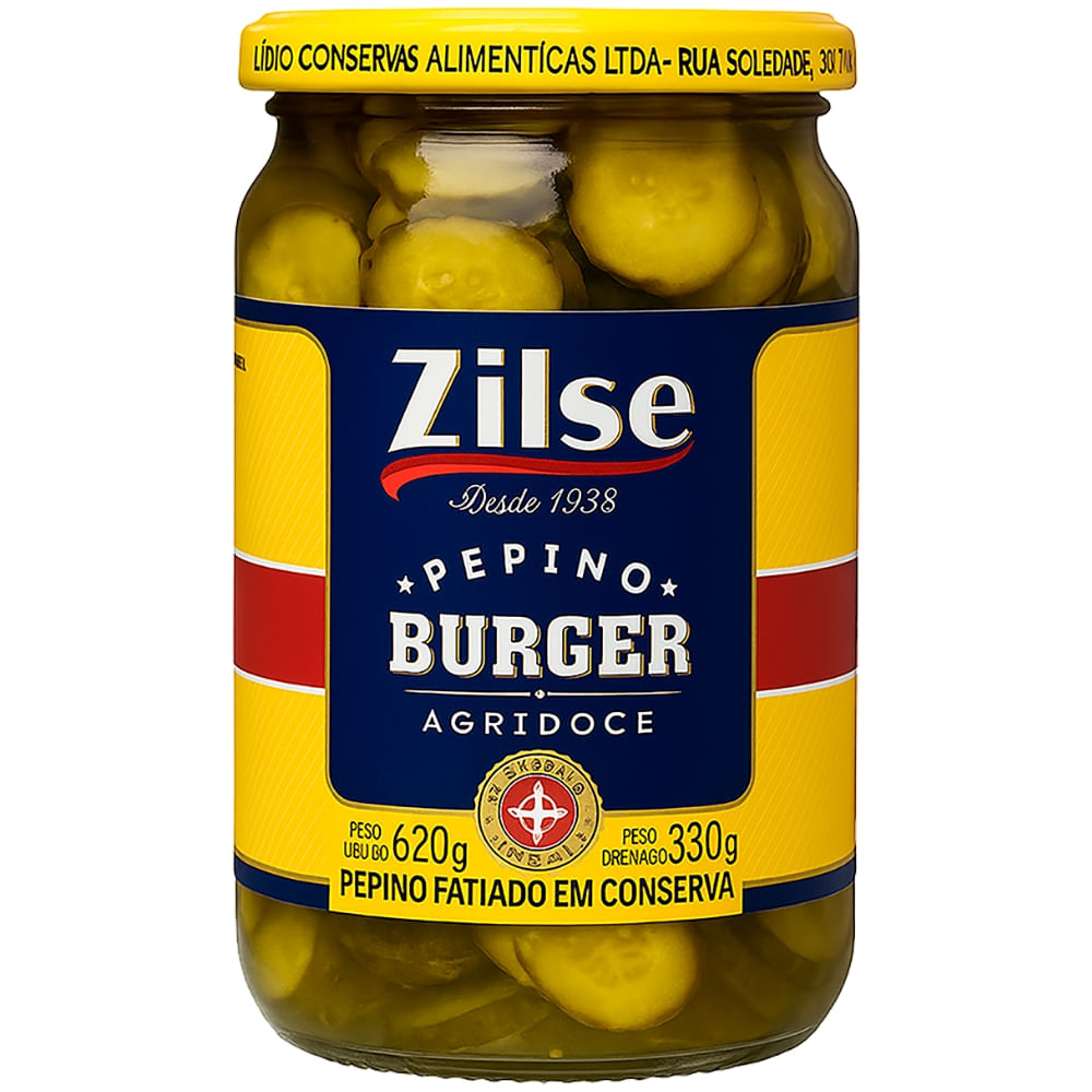 Pepino Burguer Zilse 330g Fatiado] - Bistek Supermercados - Bistek