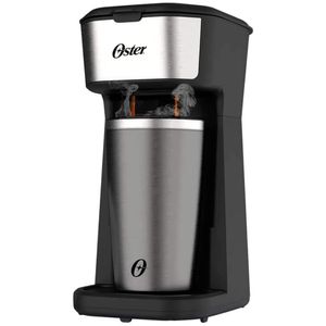 Oster Cafeteira 2Day Inox 2 Em 1 Com Copo Térmico 220V Preto