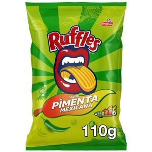 Batata Frita Ondulada Pimenta Mexicana Elma Chips Ruffles Pacote 110g