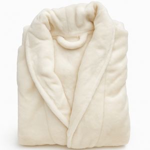 Roupão Tezor Flannel Off White Manga Longa G