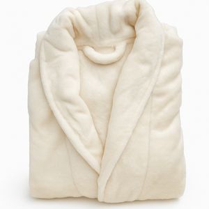 Roupão Tezor Flannel Off White Manga Longa Gg