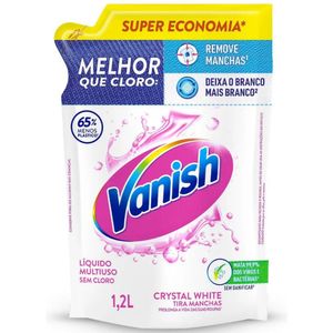 Tira-Manchas Líquido Multiuso Vanish Crystal White Sachê 1,2l Super Economia