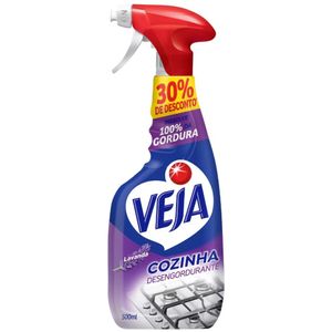 Limpador Desengordurante Cozinha Lavanda Veja Frasco 500ml Borrifador Grátis 30% de Desconto