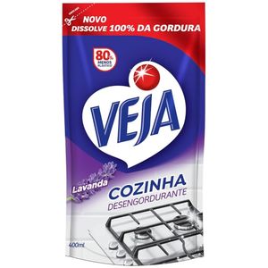 Limpador Desengordurante Cozinha Lavanda Veja Sachê 400ml