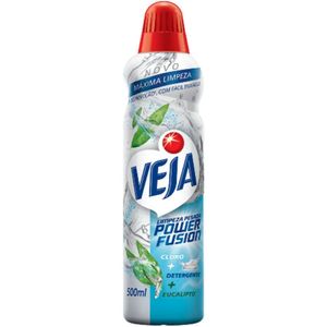 Limpador Limpeza Pesada com Cloro e Detergente Eucalipto Veja Power Fusion Frasco 500ml