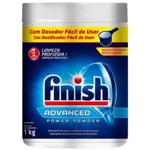 Detergente Pó para Máquina de Lavar Louças Finish Power Powder Advanced Pote 1kg