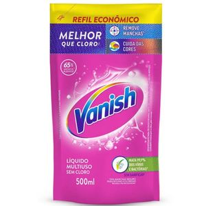 Tira-Manchas Líquido Multiuso Vanish Sachê 500ml Refil Econômico