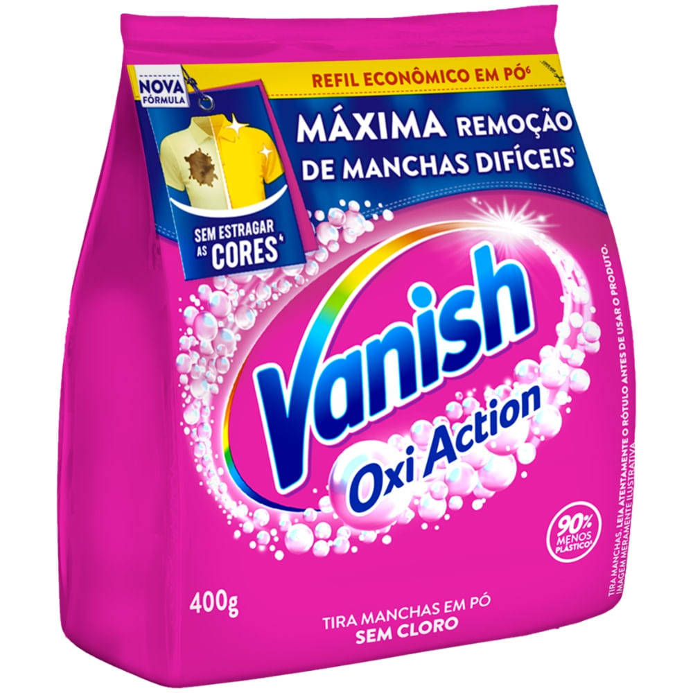 [Tira-Manchas Pó Vanish Oxi Action Pacote 400g Refil Econômico ...