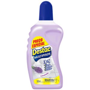 Limpador Multipisos Diluível Lavanda Destac Frasco 500ml Preço Especial