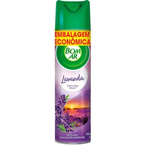 Neutralizador de Odores Campos de Lavanda Bom Ar Frasco 360ml Spray Embalagem Econômica