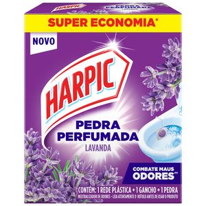 Neutralizador de Odores Pedra Perfumada Lavanda Harpic Super Economia