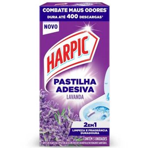 Detergente Sanitário Pastilha Adesiva Lavanda Harpic 3 Unidades
