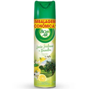 Neutralizador de Odores Limão-Siciliano e Baunilha Bom Ar Frasco 360ml Spray Embalagem Econômica