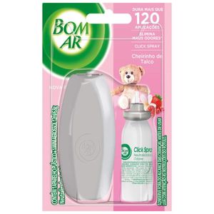 Aparelho e Neutralizador de Odores Cheirinho de Talco Click Spray Bom Ar Blister 12ml