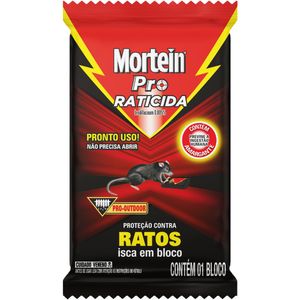 Raticida Bloco Mortein Pro Pacote 20g