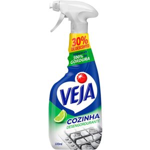 Limpador Desengordurante Cozinha Limão Veja Frasco 500ml Borrifador Grátis 30% de Desconto