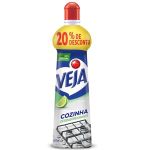 Limpador Desengordurante Cozinha Limão Veja Squeeze 500ml Grátis 20% de Desconto