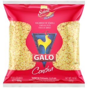 Macarrão Sêmola Concha Galo 500g