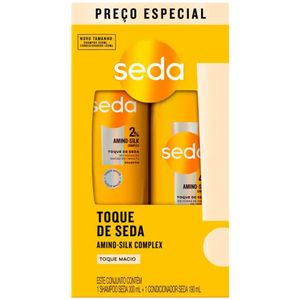 Kit Shampoo 300ml + Condicionador 190ml Seda Toque de Seda