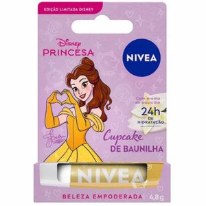 Hidratante Labial Cupcake de Baunilha Princesa Bela Nivea Caixa 4,8g