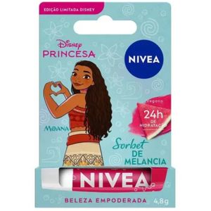 Hidratante Labial Sorbet de Melancia Princesa Moana Nivea Caixa 4,8g